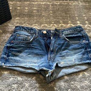 High rise jean shorts